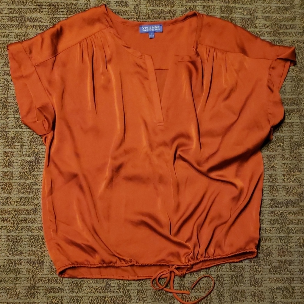 Fall color silk blouse